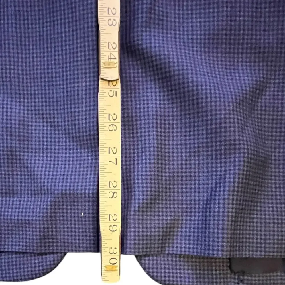 Brooks Brothers Blazer Mens 44R Blue Check Regent Fit Wool Sport Coat Reda Italy